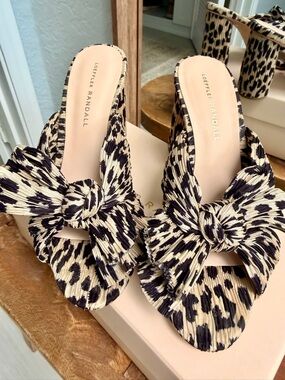 Loeffler Randall Penny Leopard Heels, Size 7.5